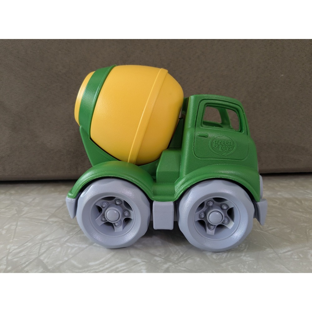 Green Toys Green/Yellow Small Cement Mixer Truck - Picture 2 of 4